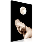 Canvas Print - Moon and Statue (1 Part) Vertical