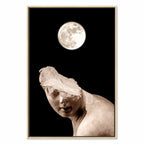 Moonlit Statue Fantasy Canvas Print