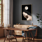 Moonlit Statue Fantasy Canvas Print