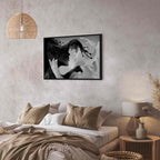 Abstract Couple Romantic Wide Canvas Print