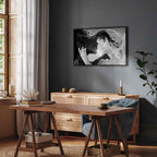 Abstract Couple Romantic Wide Canvas Print