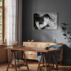 Abstract Couple Romantic Wide Canvas Print