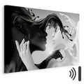 Abstract Couple Romantic Wide Canvas Print