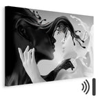 Abstract Couple Romantic Wide Canvas Print