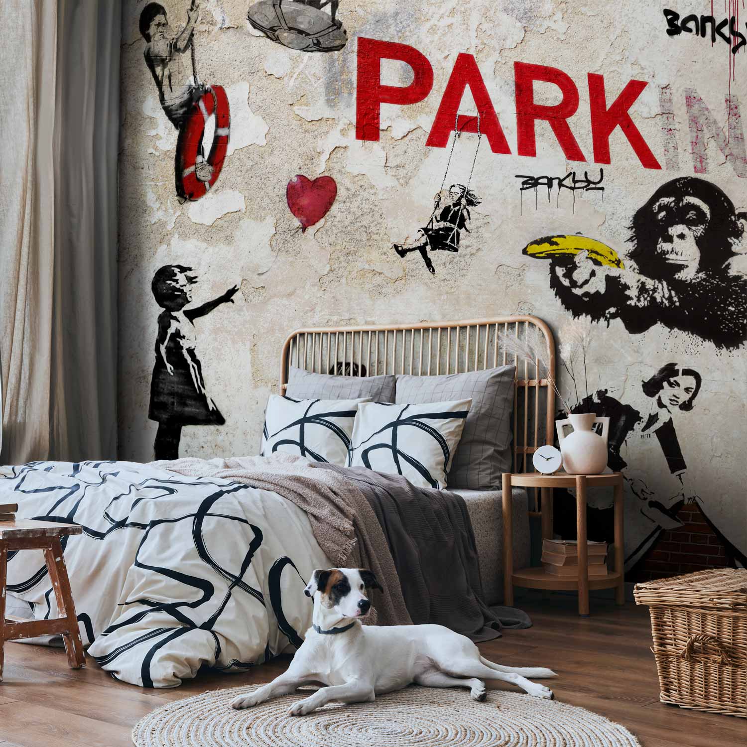 Banksy Graffiti Collage Urban Wall Mural