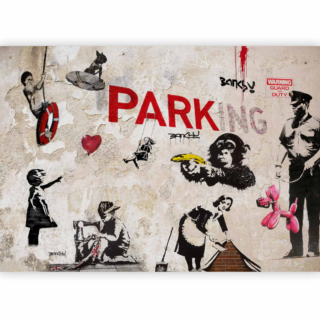 Banksy Graffiti Collage Urban Wall Mural