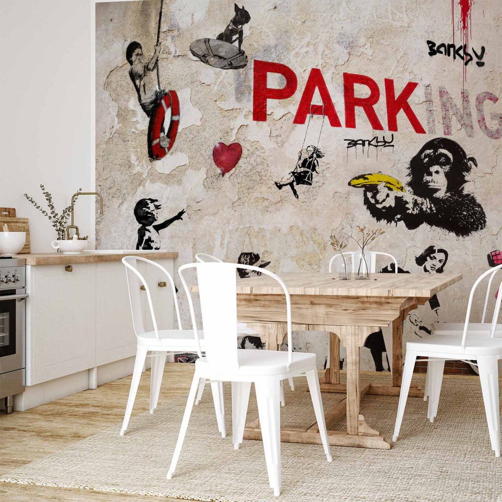 Banksy Graffiti Collage Urban Wall Mural