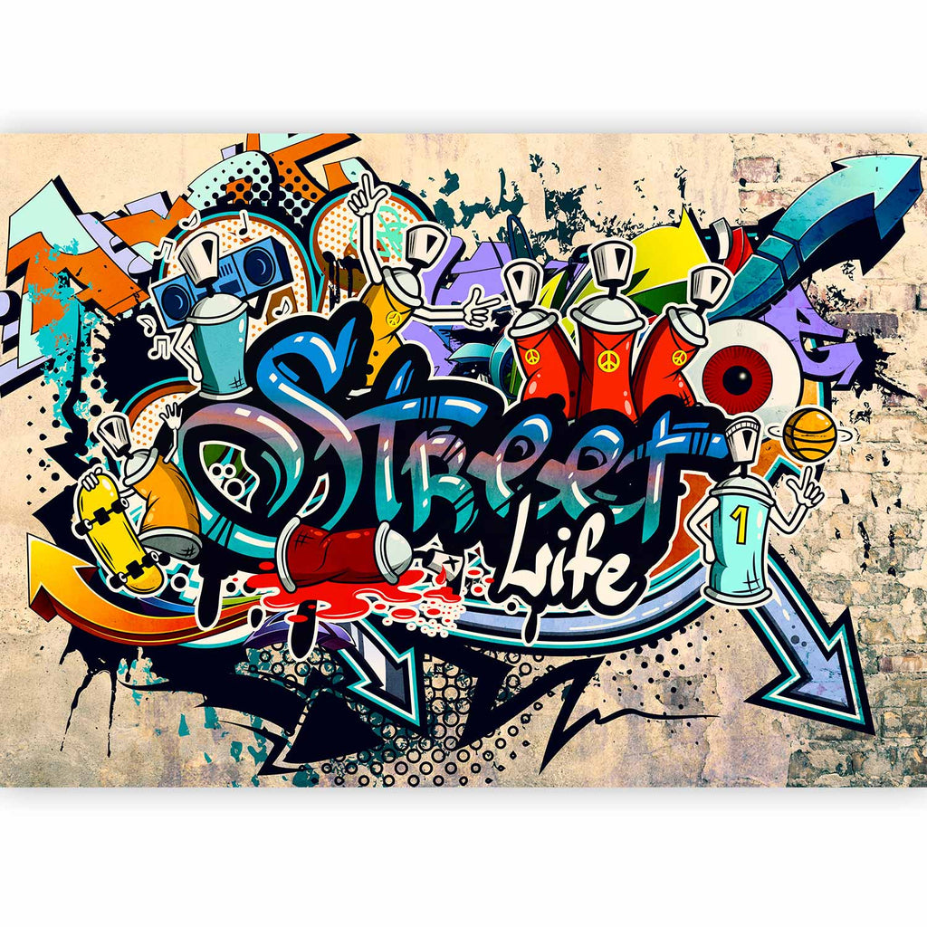 Urban Graffiti Street Life Wall Mural