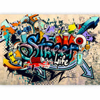Urban Graffiti Street Life Wall Mural