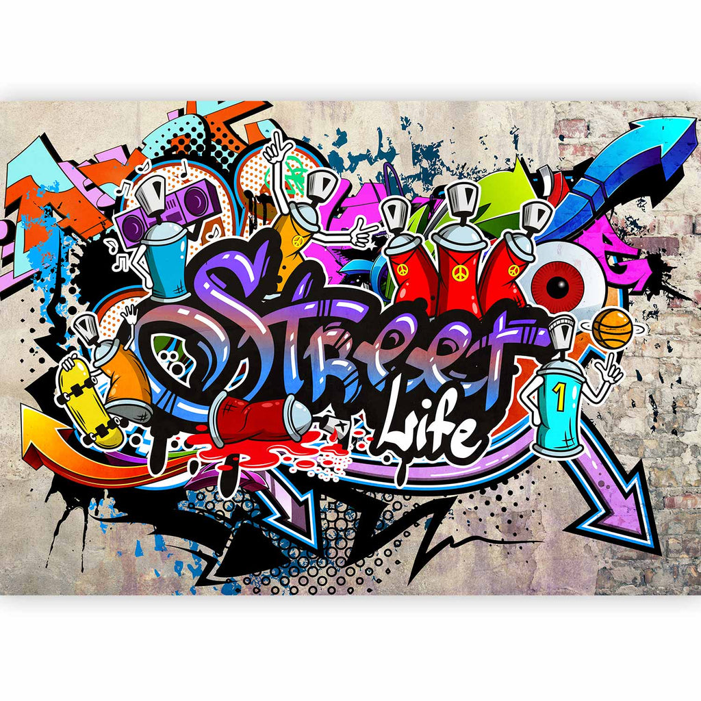 Urban Graffiti Street Game Wall Mural