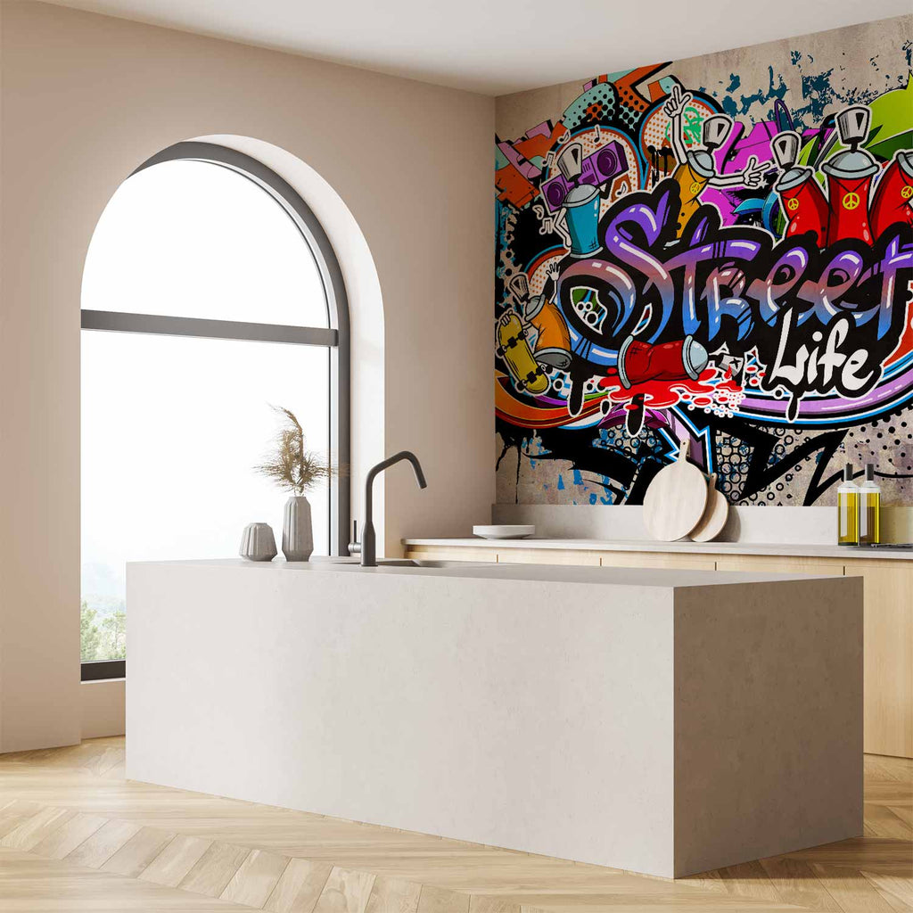 Urban Graffiti Street Game Wall Mural