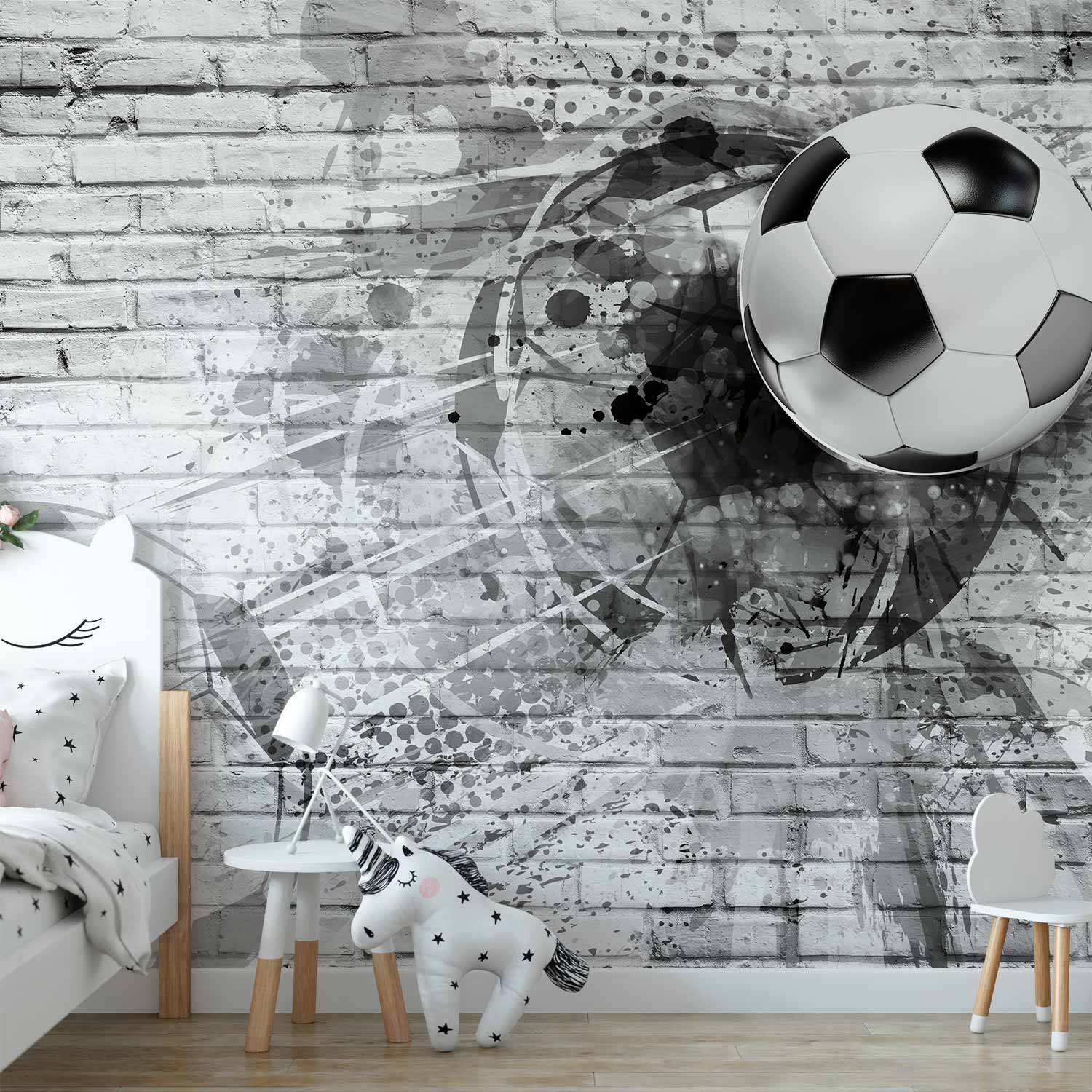 Dynamic Football Sports Wall Mural