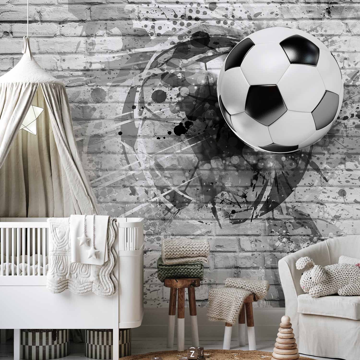 Dynamic Football Sports Wall Mural