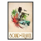 Colorful Parrot Music Quote Canvas Print