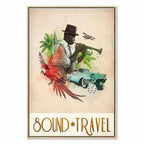 Colorful Parrot Music Quote Canvas Print