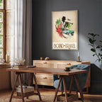 Colorful Parrot Music Quote Canvas Print