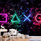 Fun Symbols Abstract Geometric Wall Mural