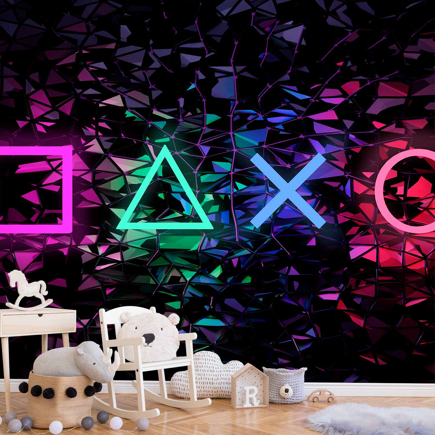 Fun Symbols Abstract Geometric Wall Mural