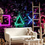 Fun Symbols Abstract Geometric Wall Mural