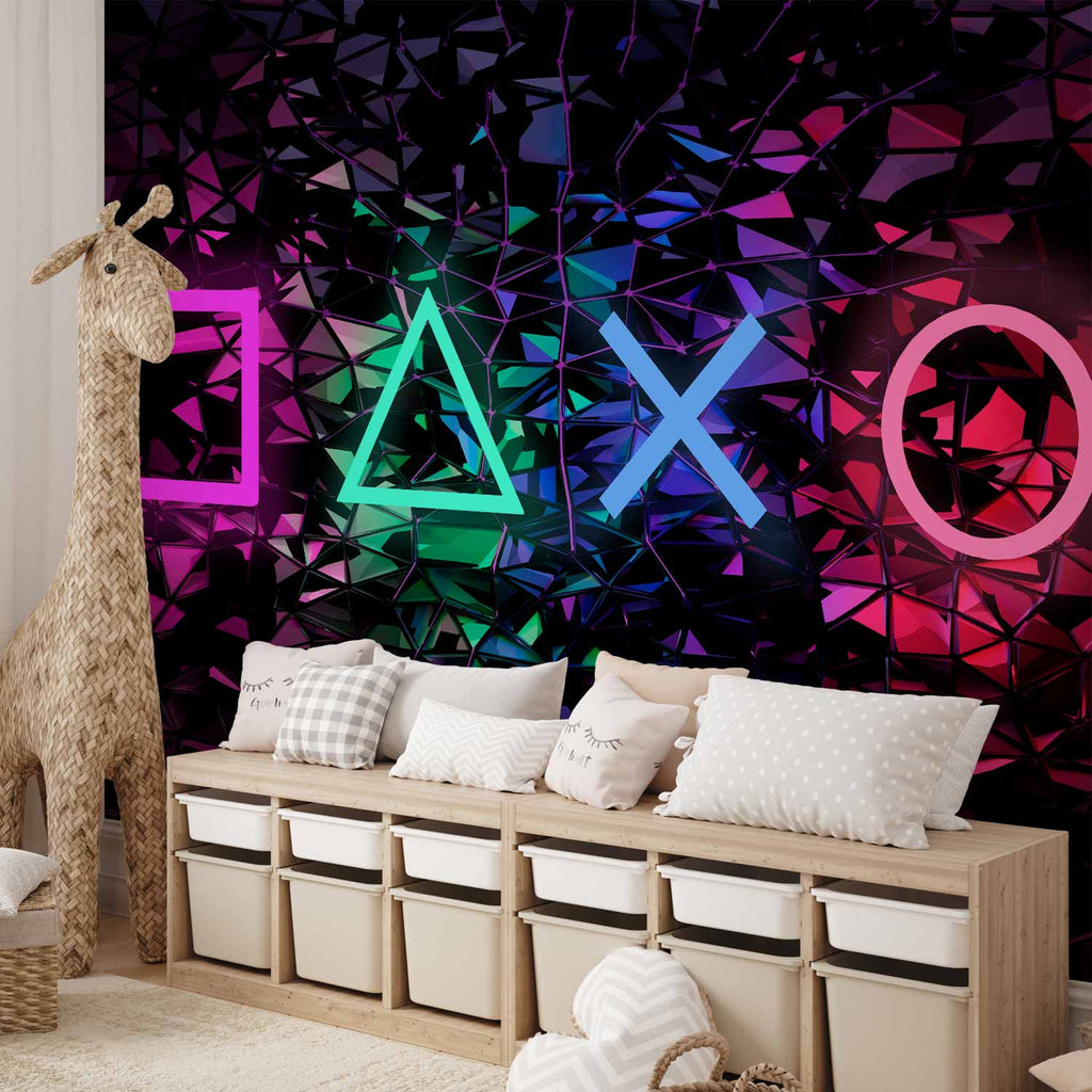 Fun Symbols Abstract Geometric Wall Mural