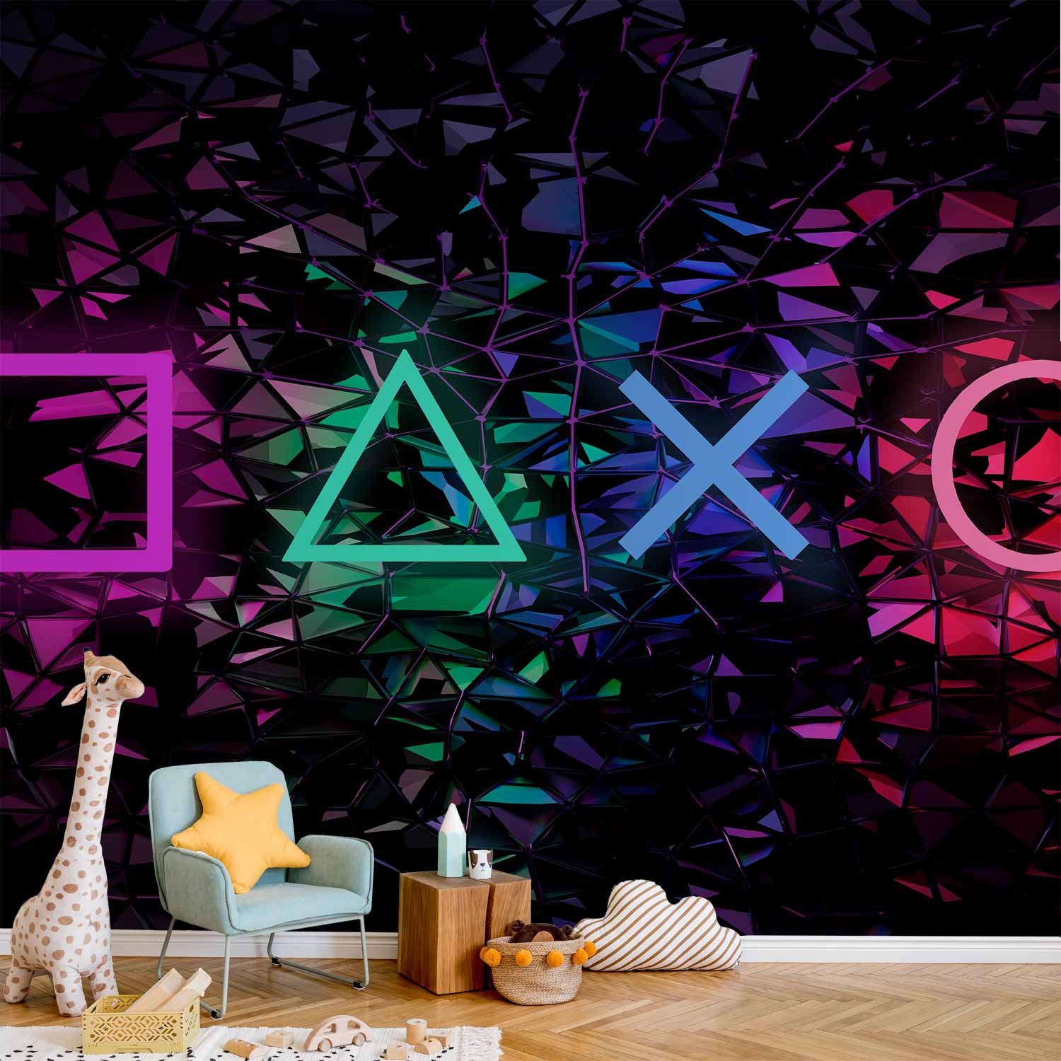 Fun Symbols Abstract Geometric Wall Mural