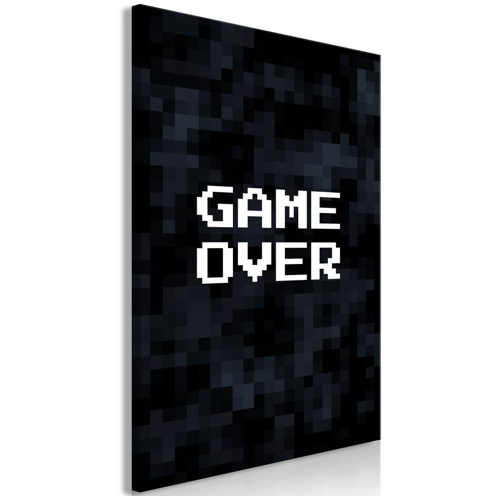 Canvas Print Pixel Game Over - Street Art