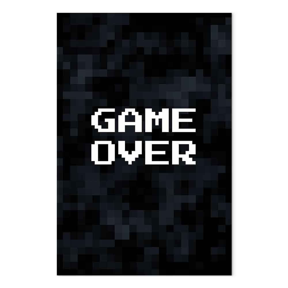 Pixel Game Over Retro Canvas Print