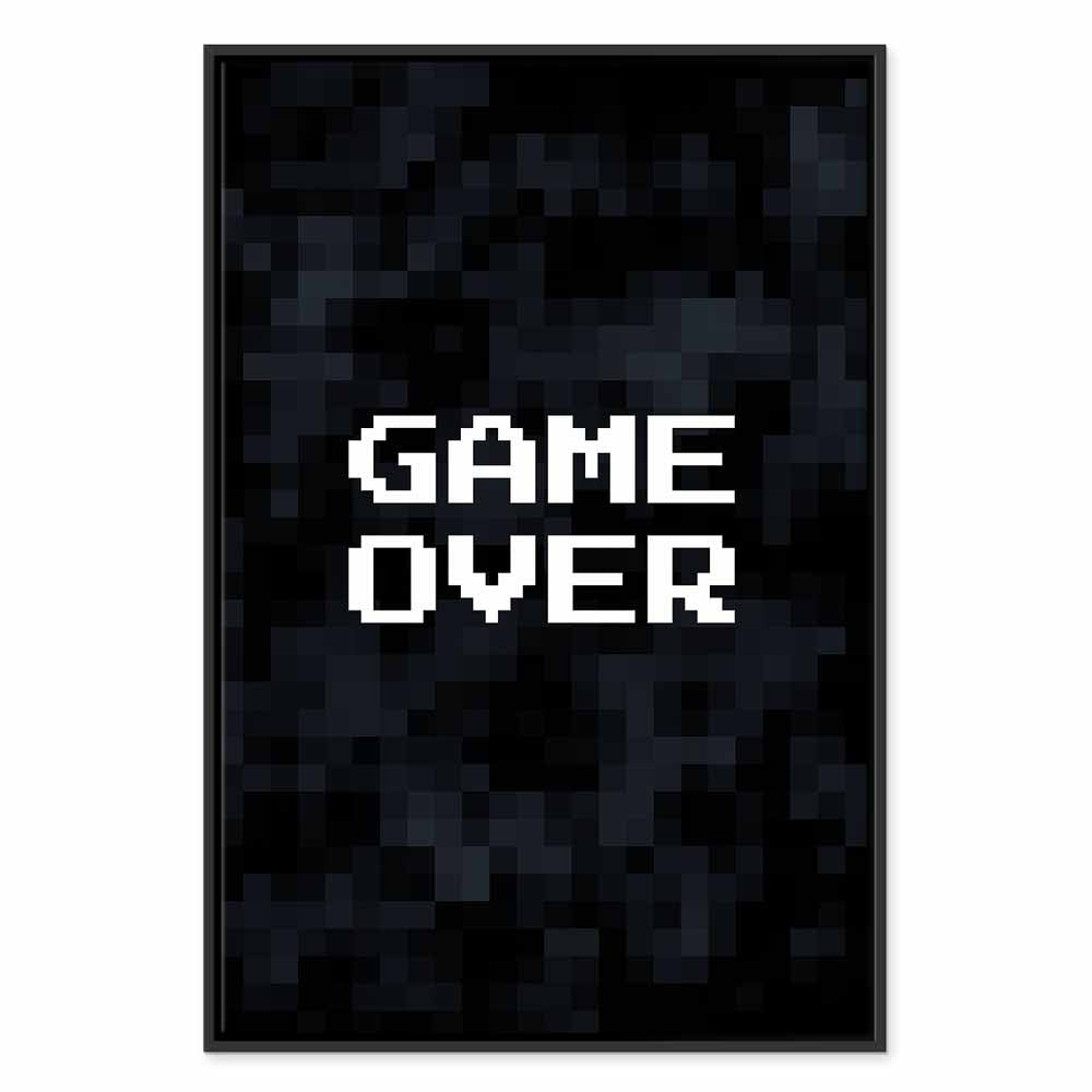 Pixel Game Over Retro Canvas Print