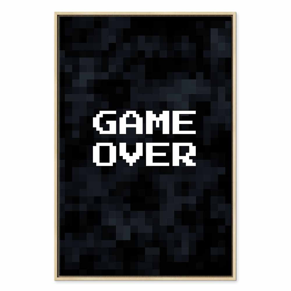 Pixel Game Over Retro Canvas Print