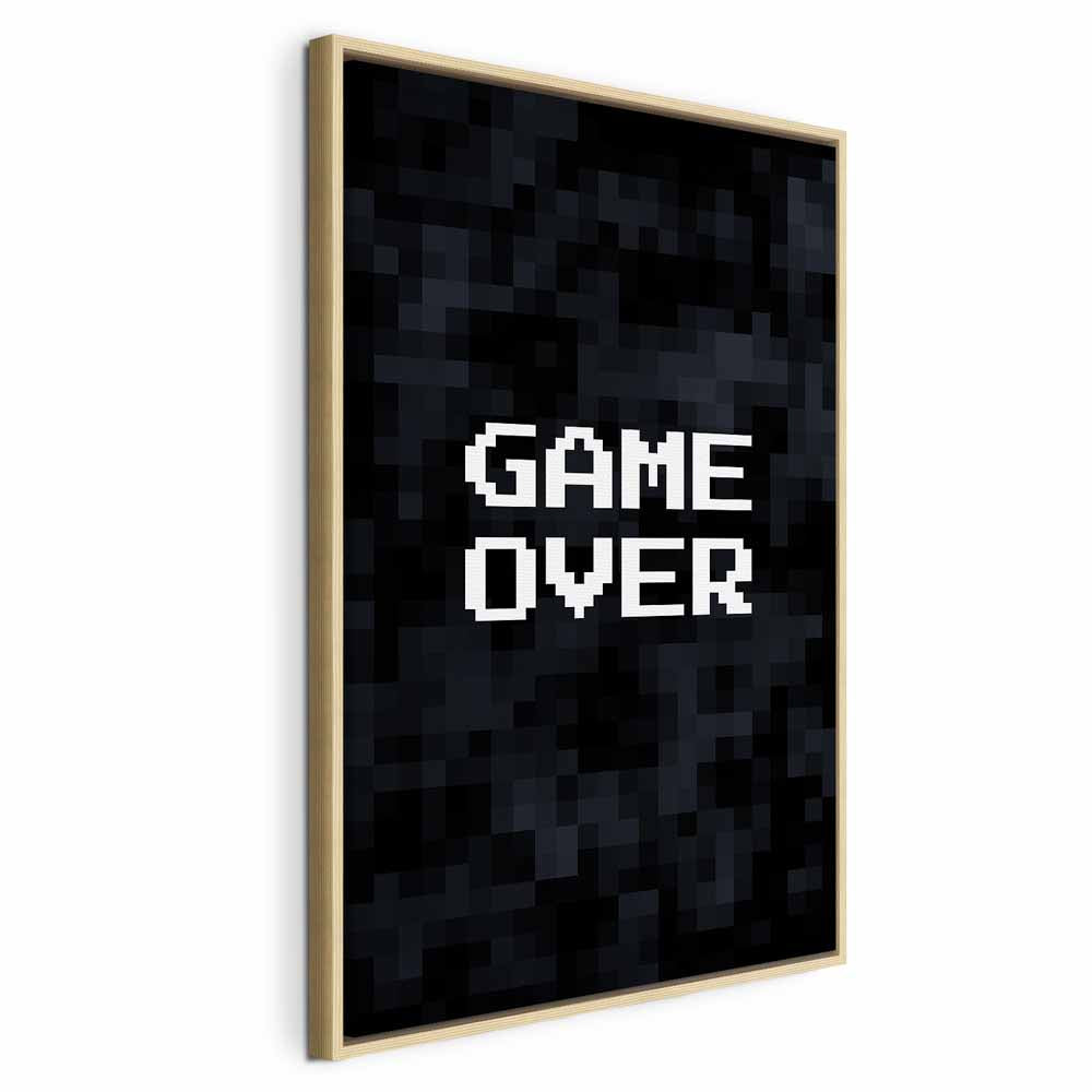 Pixel Game Over Retro Canvas Print