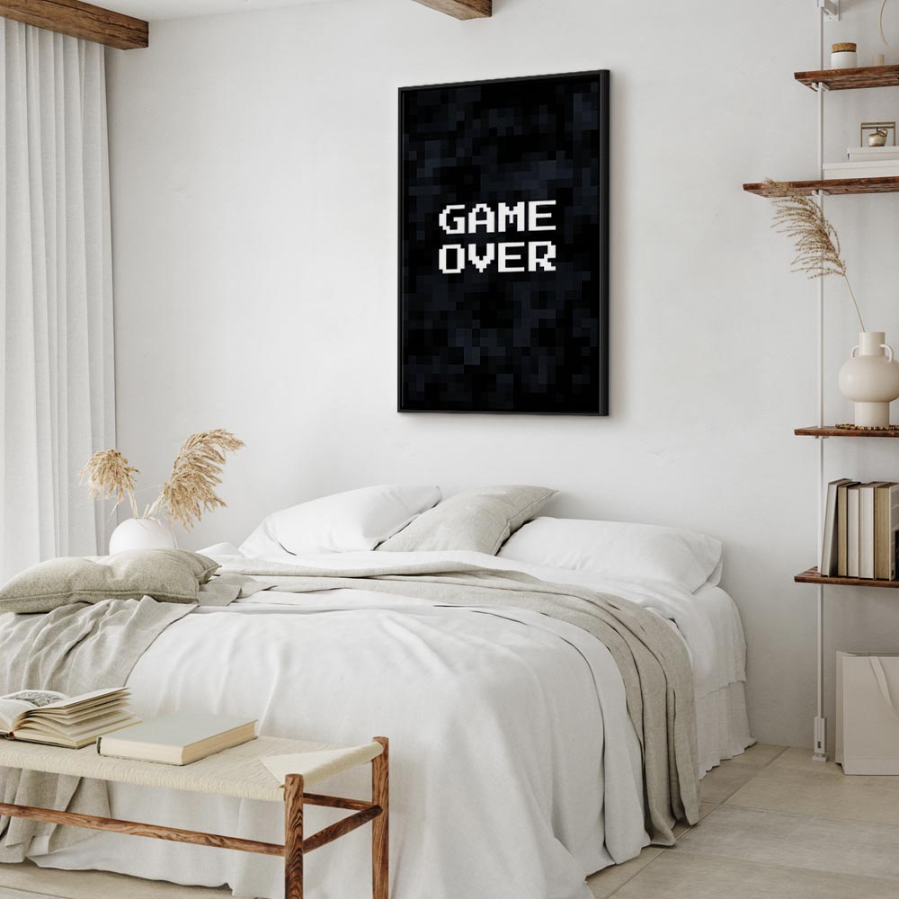 Pixel Game Over Retro Canvas Print