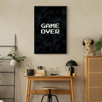 Pixel Game Over Retro Canvas Print