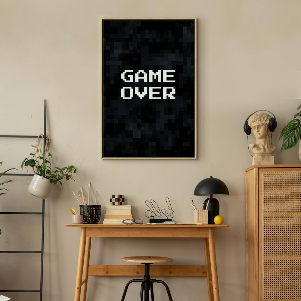 Pixel Game Over Retro Canvas Print