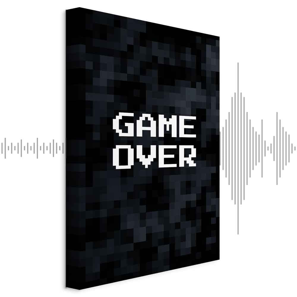 Pixel Game Over Retro Canvas Print