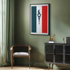 French Flag Torch Abstract Poster