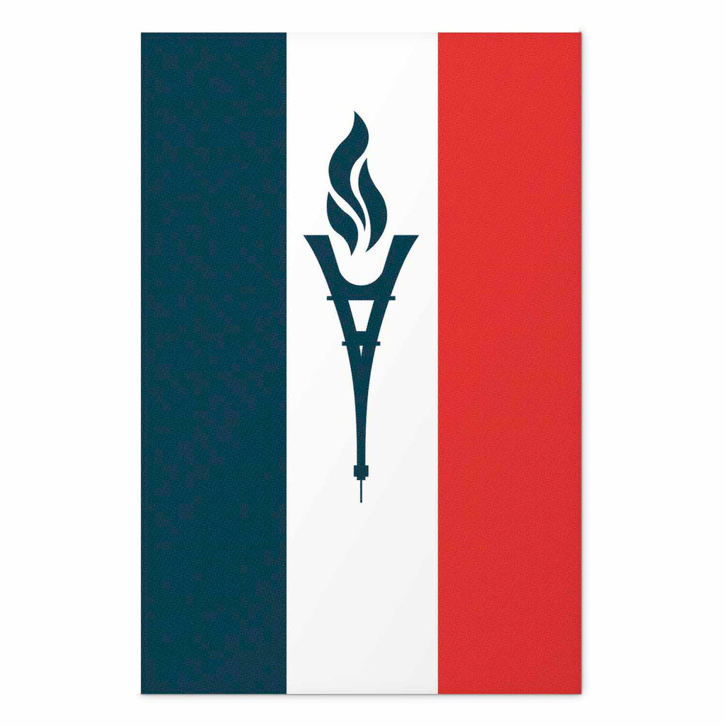 French Flag Torch Abstract Poster