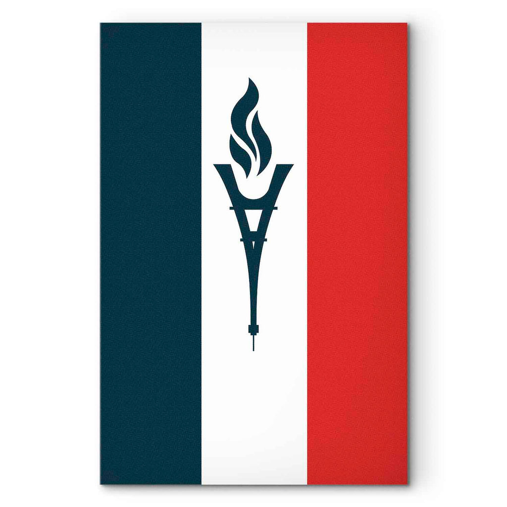 French Flag Torch Sports Canvas Print