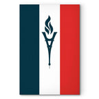 French Flag Torch Sports Canvas Print