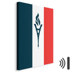 French Flag Torch Sports Canvas Print