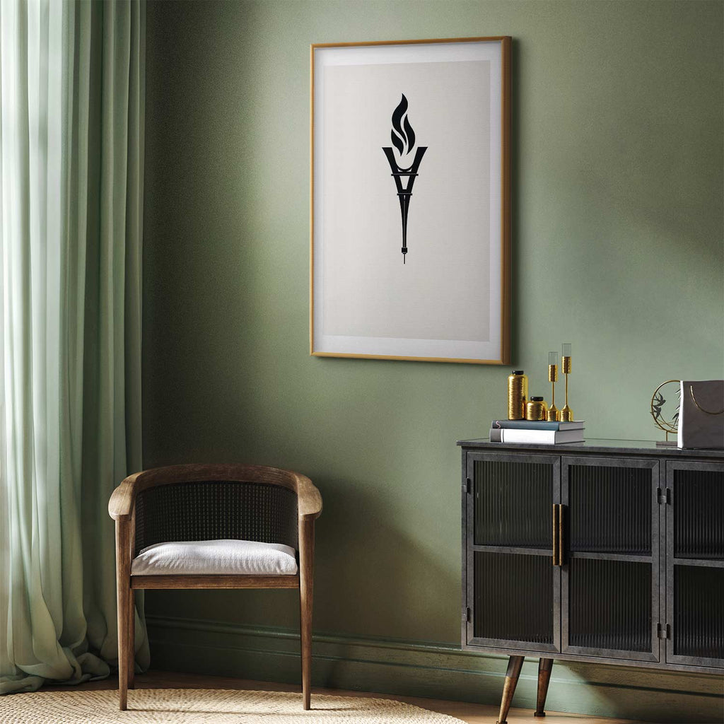 Eiffel Tower Torch Abstract Poster