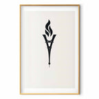 Eiffel Tower Torch Abstract Poster