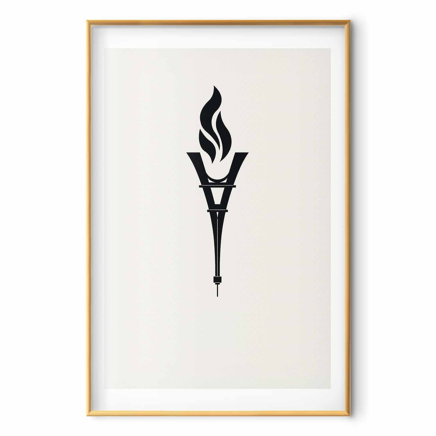 Eiffel Tower Torch Abstract Poster