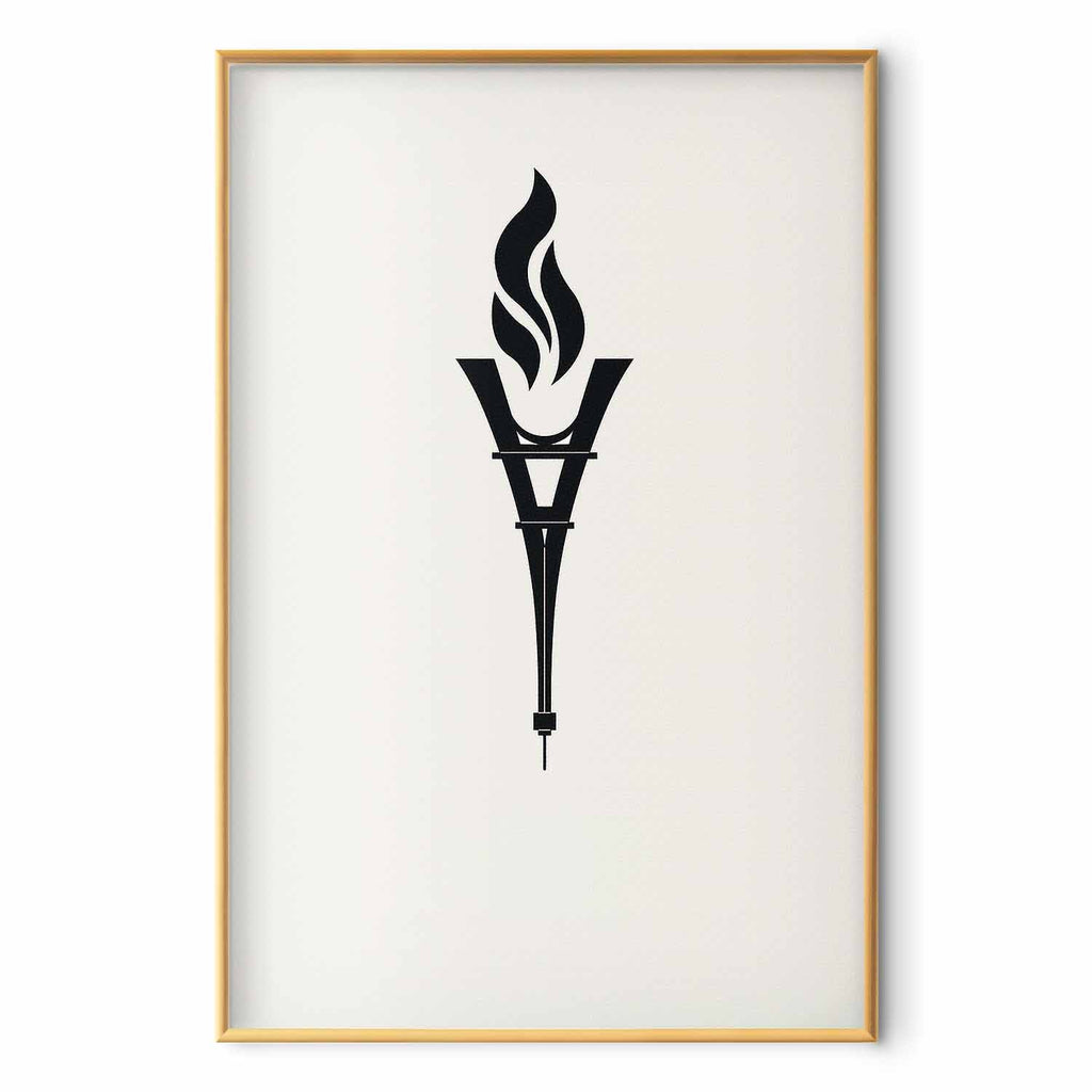 Eiffel Tower Torch Abstract Poster