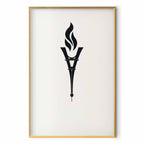 Eiffel Tower Torch Abstract Poster