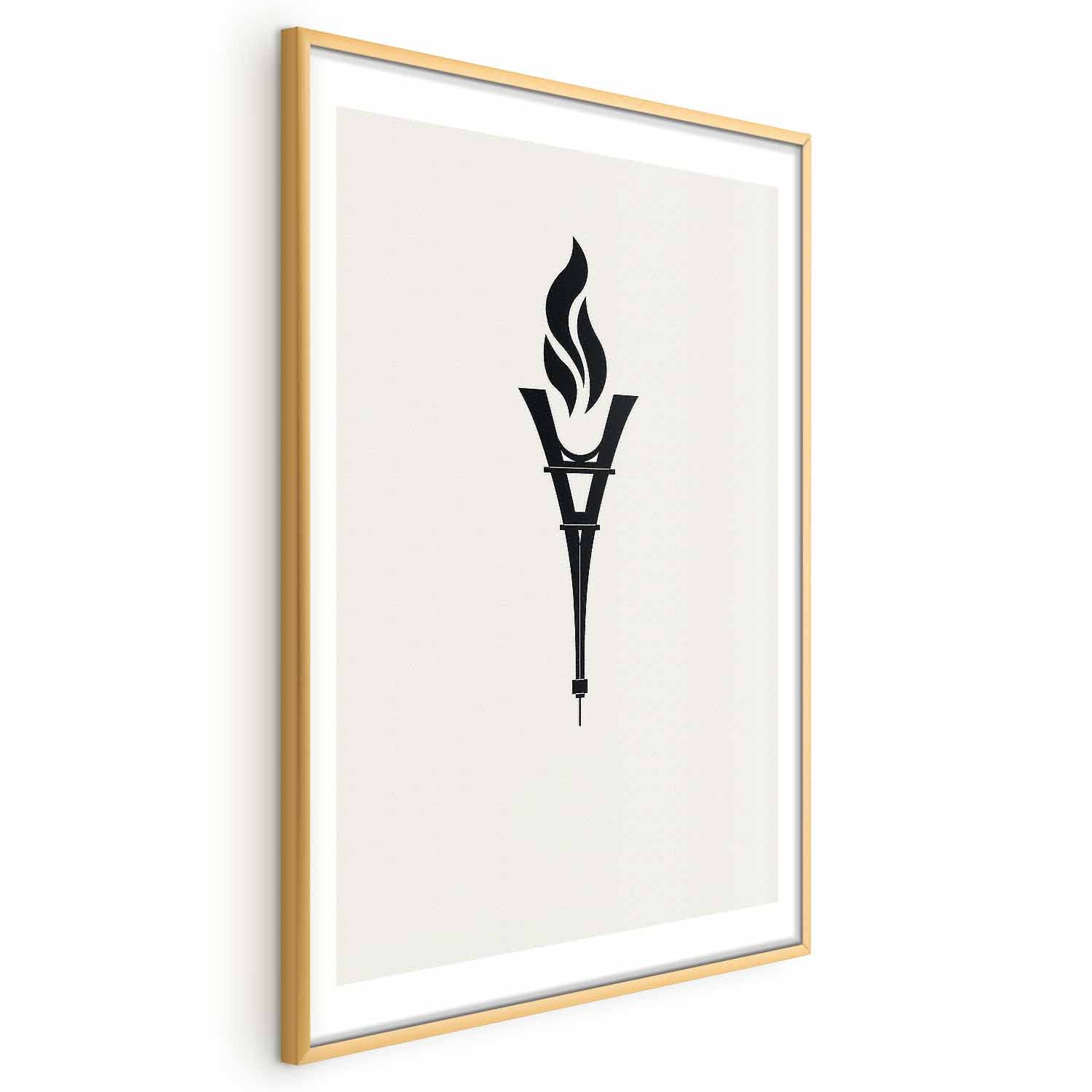 Eiffel Tower Torch Abstract Poster