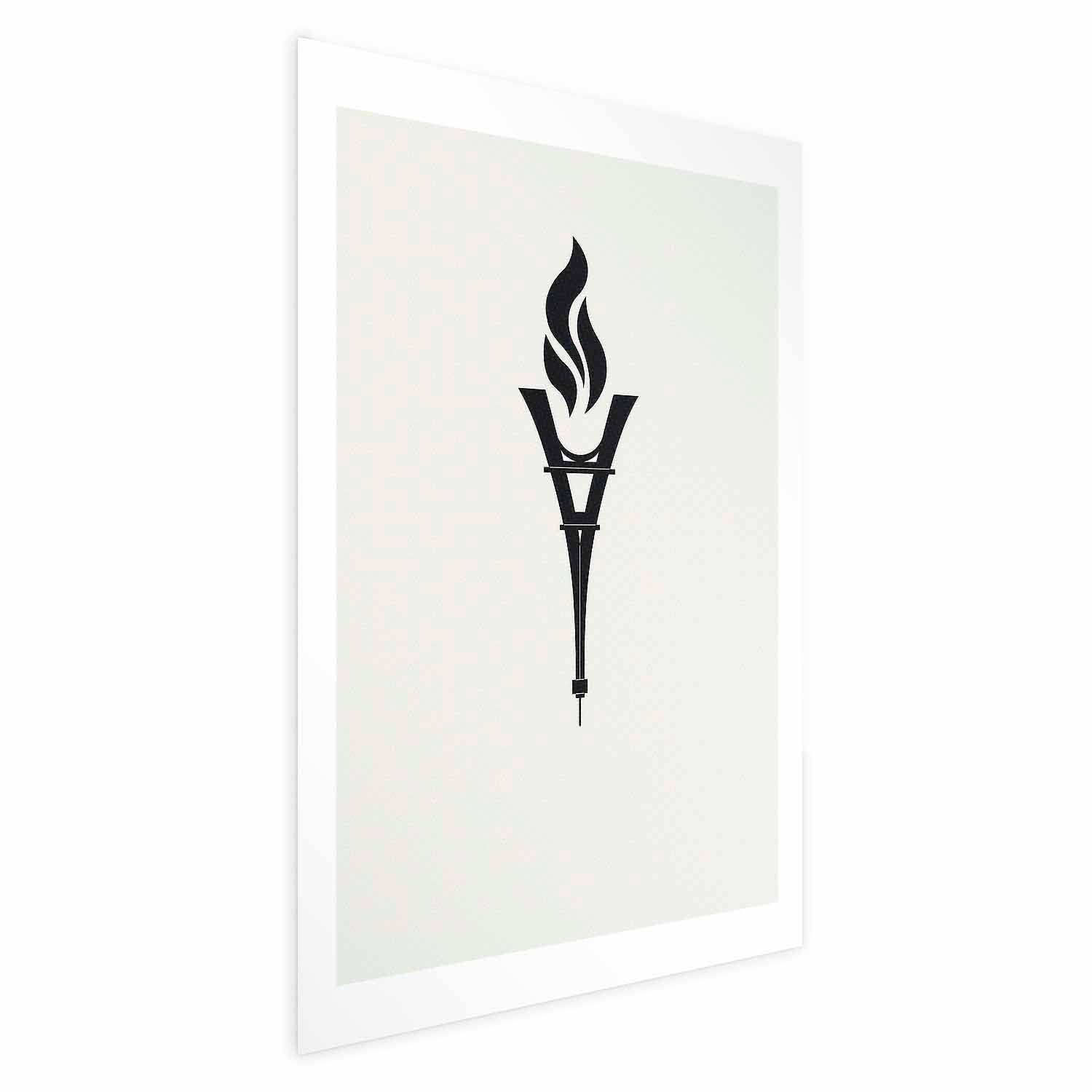 Eiffel Tower Torch Abstract Poster