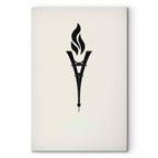 Inverted Eiffel Tower Torch Abstract Canvas Print