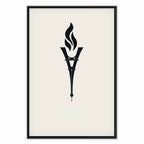 Inverted Eiffel Tower Torch Abstract Canvas Print