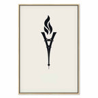 Inverted Eiffel Tower Torch Abstract Canvas Print