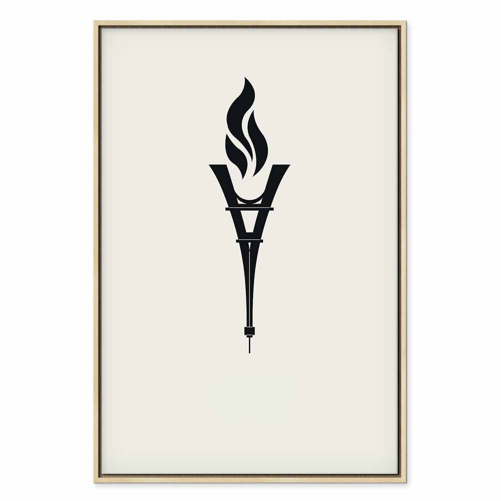 Inverted Eiffel Tower Torch Abstract Canvas Print